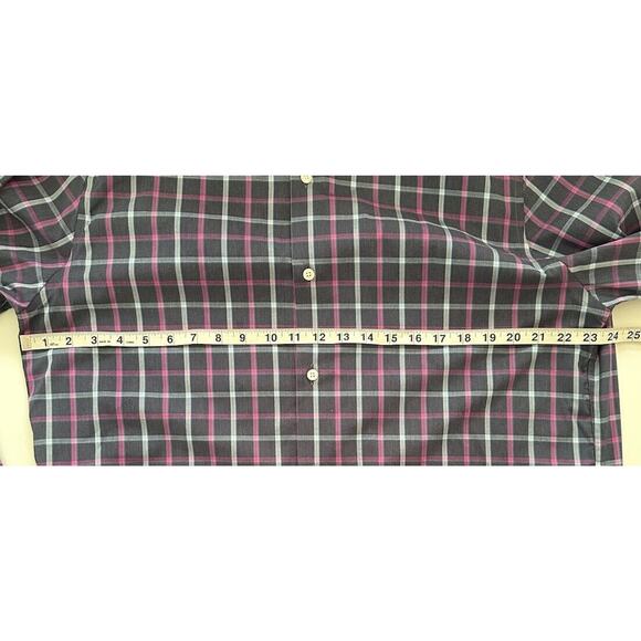 Fairlane Mens Shirt Blue/Pink Check Long Sleeve Button Up Non Iron Size XL EC - Picture 7 of 9